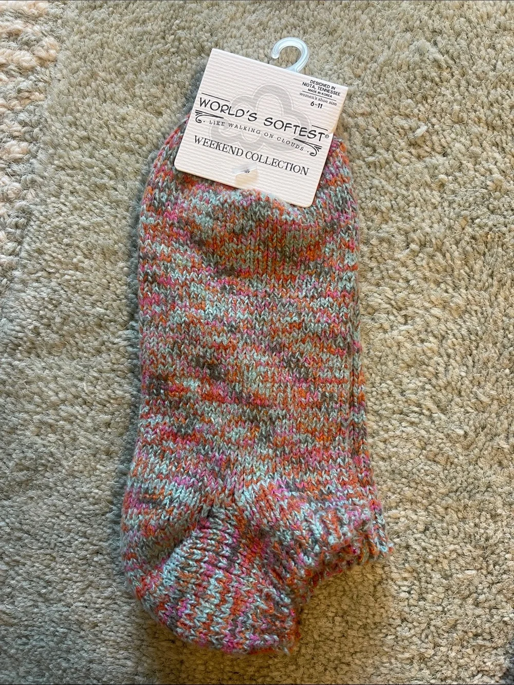 WORLD’S SOFTEST Socks. 2 pair NWT. Women’s shoe size 6-11